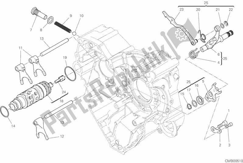 Alle onderdelen voor de Schakelmechanisme van de Ducati Multistrada 1260 Enduro 2020